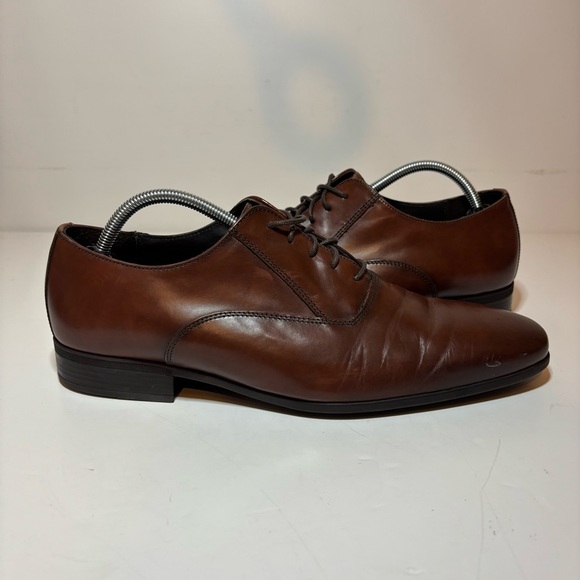 Bruno Magli Mens Milos Brown Calf Oxford Dress Shoe Size 11.5 M Made In Italy - Picture 5 of 11